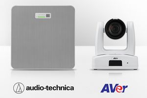 Потолочный микрофон Audio-Technica ATND1061DAN интегрируется с камерами AVer PTZ для расширенных видеоконференций